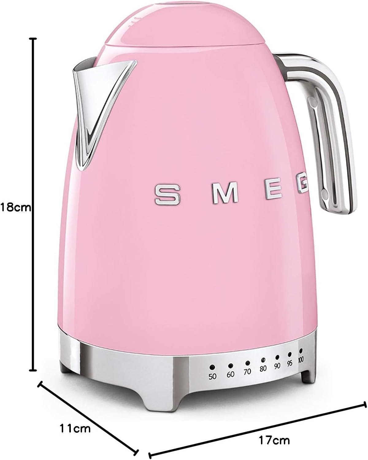 Variable Temperature Kettle KLF04BLEU 1.7 L, Multiple Temperature Settings, Washable Limescale Filter, Automatic Safety Shut-Off, Water Level Indicator, Cable Storage, 2400W, Black