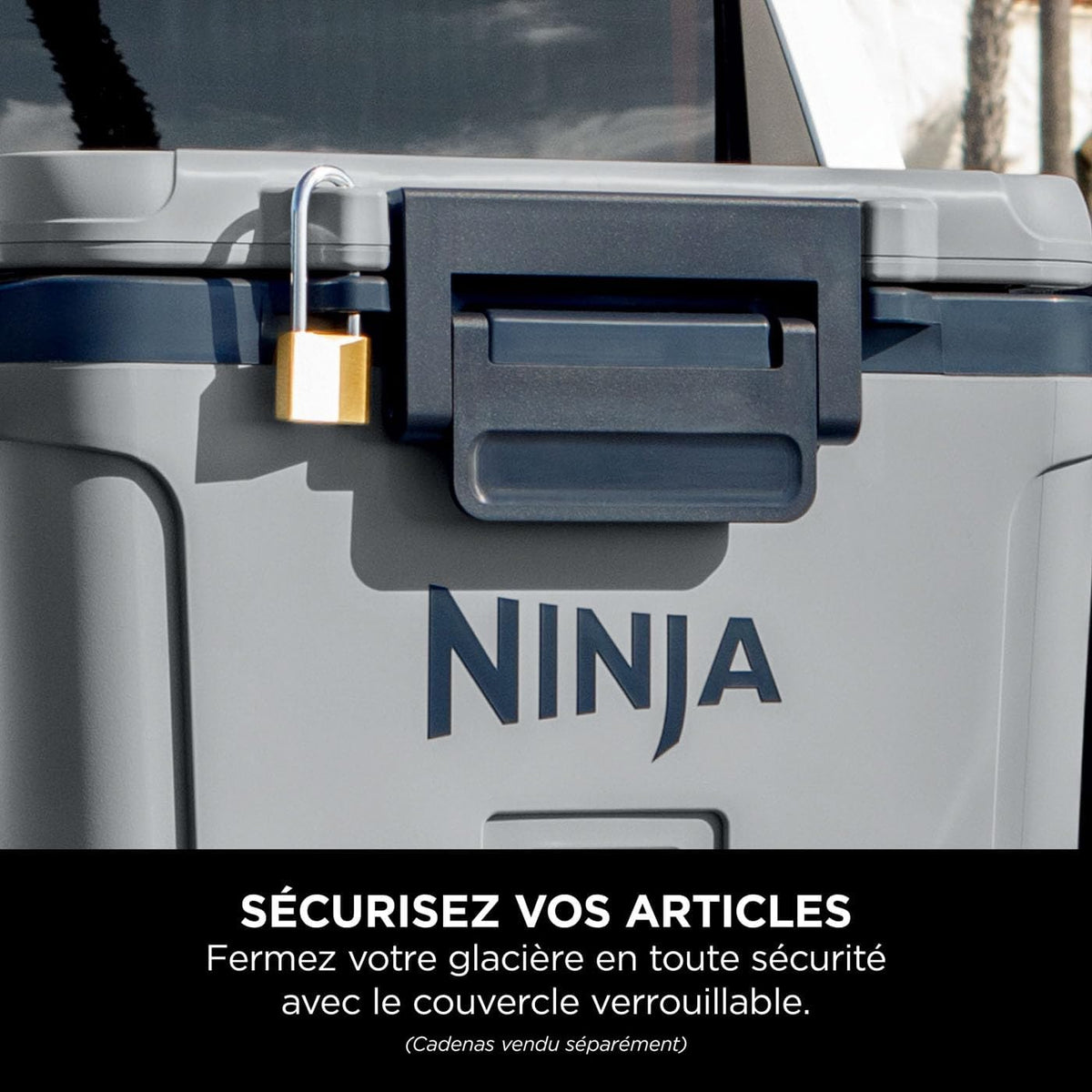 Ninja FrostVault Hard Cooler, High-Quality Ice Keeper, Keeps Ice Cold for Up to Days, Built-in Dry Storage Drawer at Refrigerator Temperature
