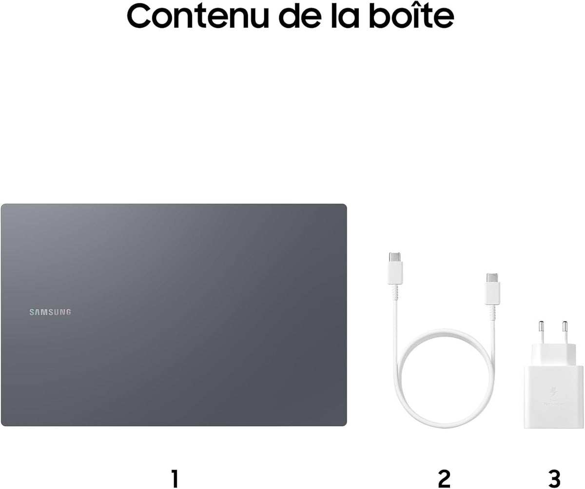 Galaxy Book4 15.6" Laptop, Intel Core i5, 8GB RAM, 256GB SSD, French AZERTY Keyboard, Gray, Windows 11 Home