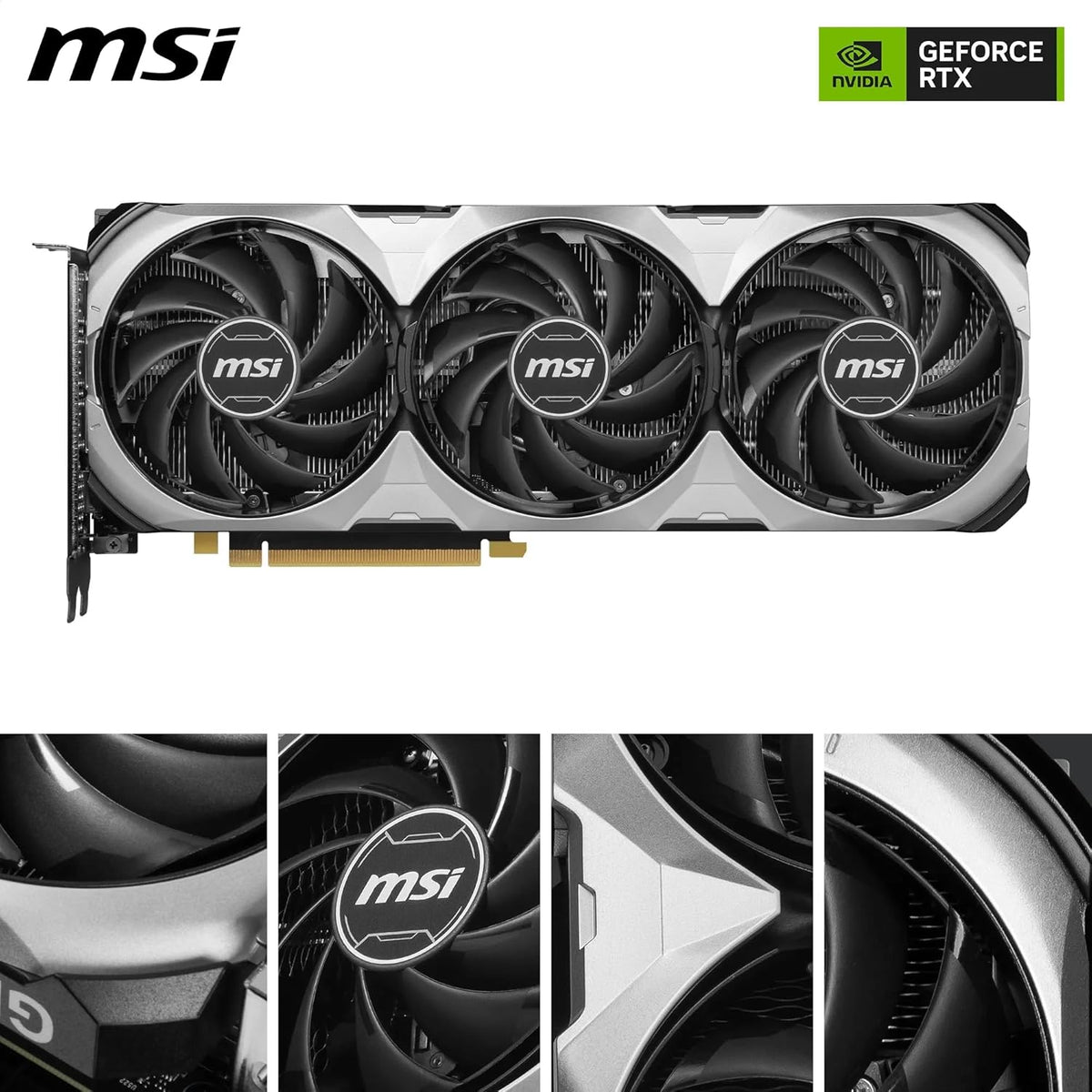 MSI GeForce RTX 4060 Ti Ventus 3X E 8G OC Graphics Card - 8 GB GDDR6 (18 GB/s 128-bit) PCIe 4.0 - 3 x Fans TORX 4.0 - HDMI 2.1a DisplayPort 1.4a