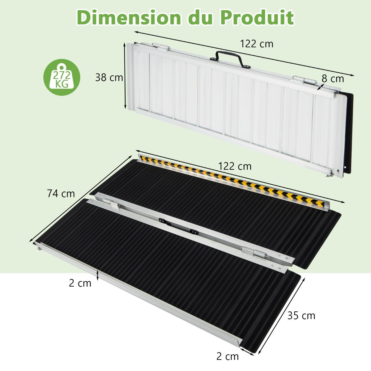 Aluminum Access Ramp with Transition Plate for House 122L -