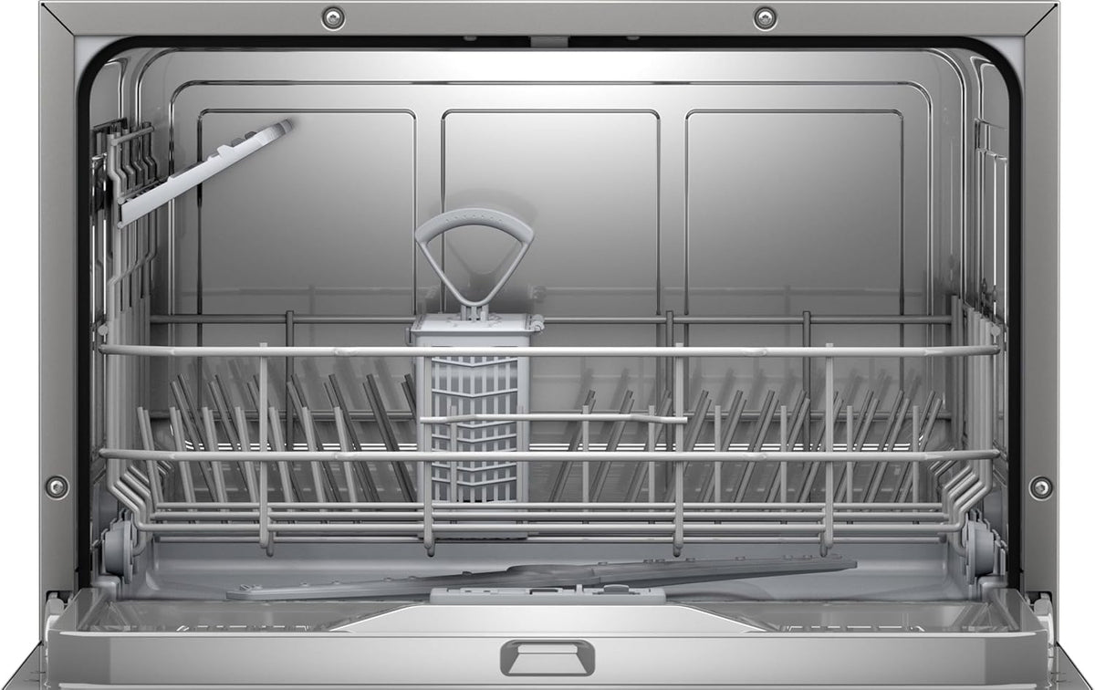 Bosch SKS2ITI00E, Series 2, 55cm Compact Dishwasher, Freestanding, Silver