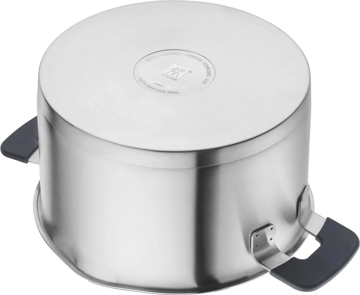ZWILLING Simplify Kochtopf-Set 5-teilig, Mit Ausgie?funktion, Stay-Cool-Griffe, Induktionsgeeignet, Edelstahl, Silber