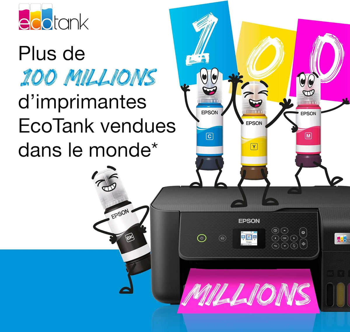 A4 Wi-Fi EcoTank ET-4800 multifunction printer equipped with ink tanks, with up to 3 years' worth of ink included