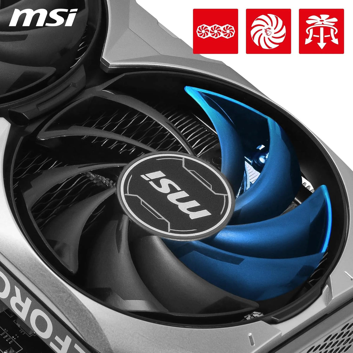 MSI GeForce RTX 4060 Ti Ventus 3X E 8G OC Graphics Card - 8 GB GDDR6 (18 GB/s 128-bit) PCIe 4.0 - 3 x Fans TORX 4.0 - HDMI 2.1a DisplayPort 1.4a