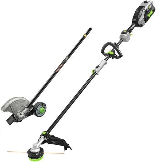 Multi-Head Combo Kit 16-Inch 56-Volt Carbon Fiber String Trimmer with POWERLOAD? & 8-Inch Carbon Fiber Edger Attachment & 56-Volt Power Head, 4.0Ah Battery and 320W Charger Included