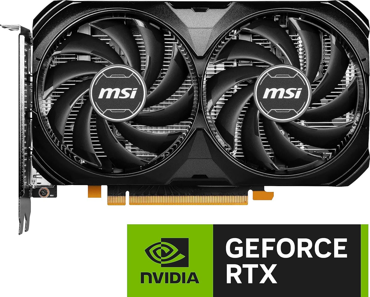 MSI Gaming GeForce RTX 4060 8GB GDDR6 128-bit HDMI/DP NVLink Graphics Card with Torx 4.0 Fan Graphics Card with Ada Lovelace Architecture (RTX 4060 Ventus 2X Black 8G OC)