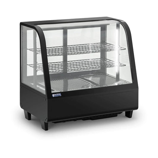 100-litre refrigerated display case, 3 tiers, plastic, tempered glass, black, 14_0005388 -