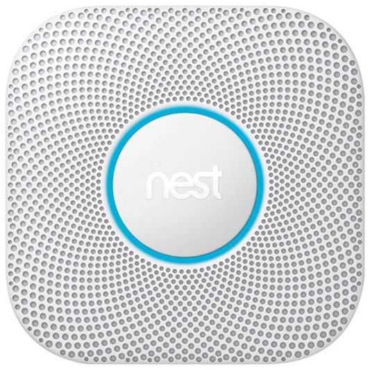 Google Nest Protect 2nd generation smoke and carbon monoxide detector with cable, voice alerts and smartphone notifications