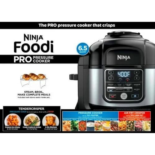 Ninja? Foodi? 10 in 1 6.5 Quart Pro Pressure Cooker Air Fryer Multicooker, Stainless, OS300: Home &amp; Kitchen