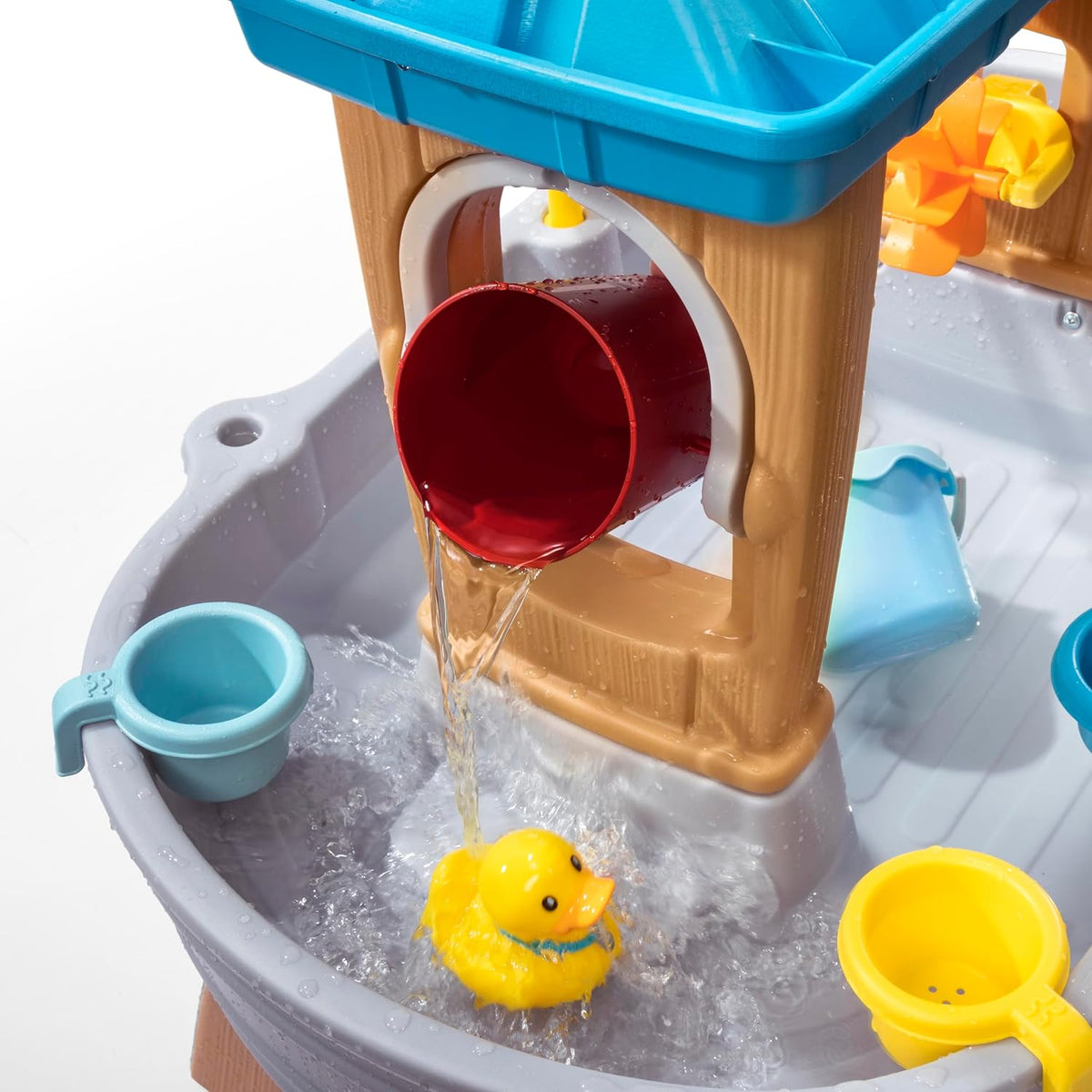 Rain Shower Splash Water Table with 13 Accessories - Blue & Green | Water Play Table | Garden Activity Table, Water Activity Table | Outdoor Water Table