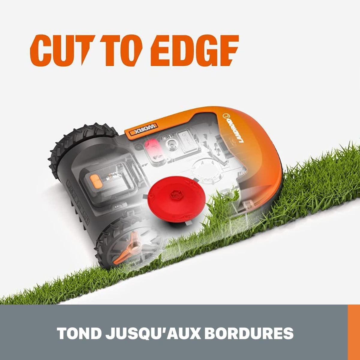 Landroid Plus WR167E Smart Connected Robotic Lawnmower, 700 m2 Max. 800 m2, Easy Installation, Configurable, 35% Slope, Rain Sensor, Cuts Close to Edges, Fast Mowing
