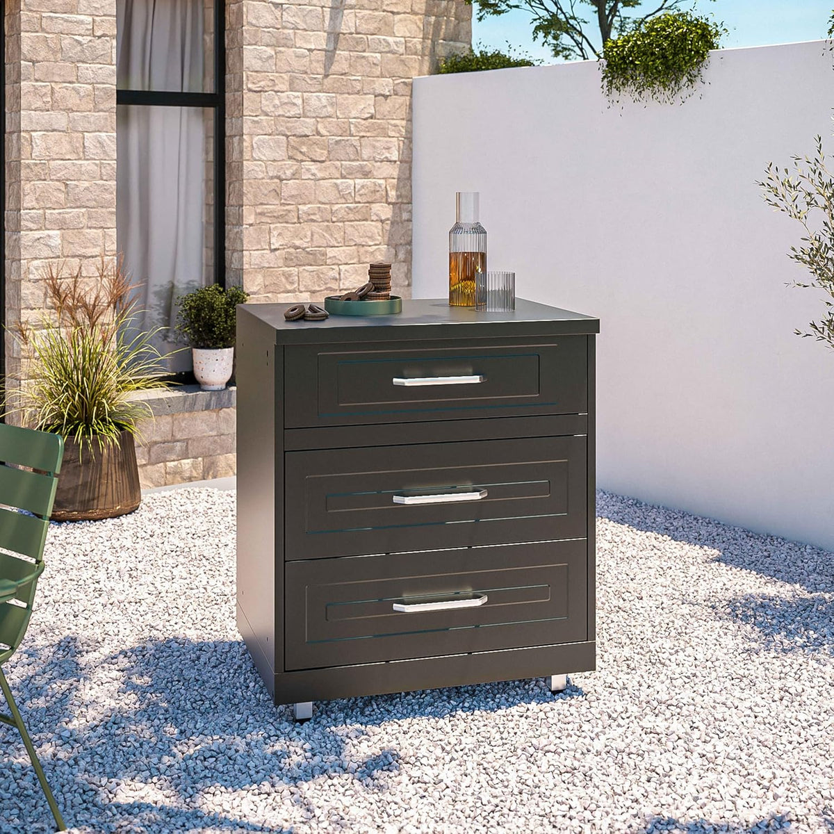 Oviala 4-Piece Outdoor Kitchen Set with Pizza Oven
