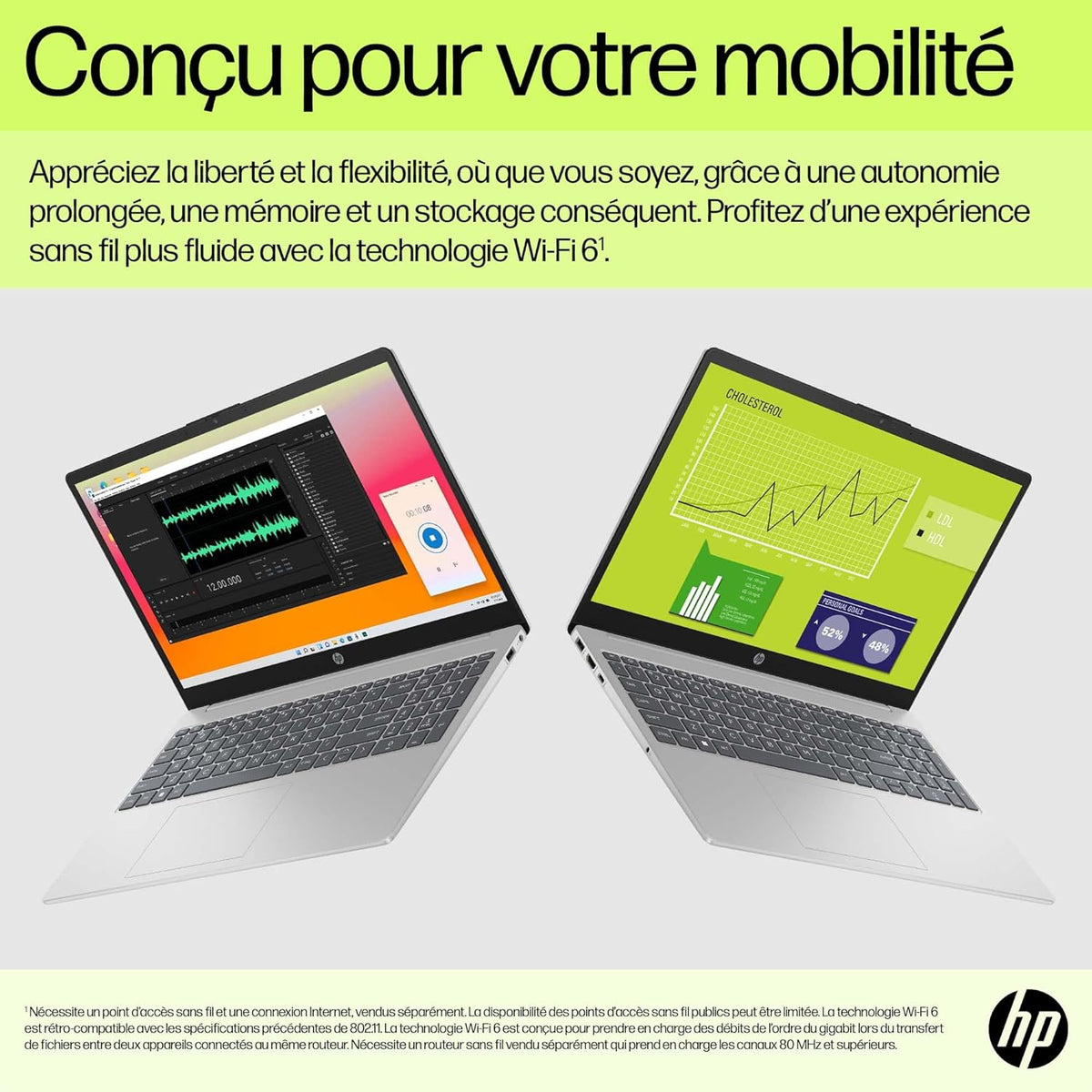 HP 15-fd0004sf Laptop 15 6" FHD Laptop PC (Intel Core i3-N305 RAM 8 GB SSD 512 GB Intel UHD Graphics Windows 11) Laptop Silver AZERTY Keyboard