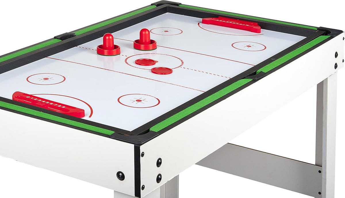 Leomark 4-in-1 Games Table - Billiards, Foosball, Table Hockey, and Ping-Pong Multifunctional Game Table Dimensions: 120 x 61 x 82 (Height) cm
