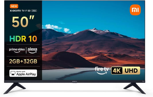Xiaomi F 50 127 cm (50 Inch) 4K UHD Smart TV with Fire TV, Alexa Voice Control, HDR10, MEMC, Game Boost Mode, 120Hz, 2GB+32GB, and AirPlay Compatible