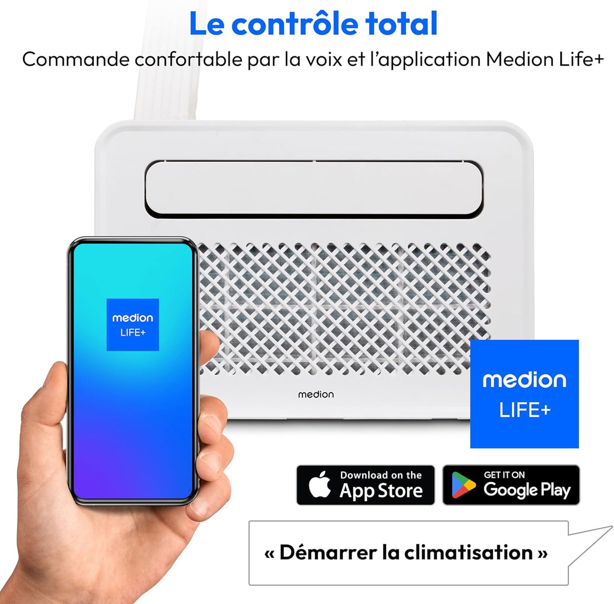 Smart Split Air Conditioner P502 (5000 BTU, 3-in-1, Cooling, Dehumidifying, Ventilating, for caravan, motorhome, window seal kit, sleep mode, Wifi control, Screen, MD 37735) -