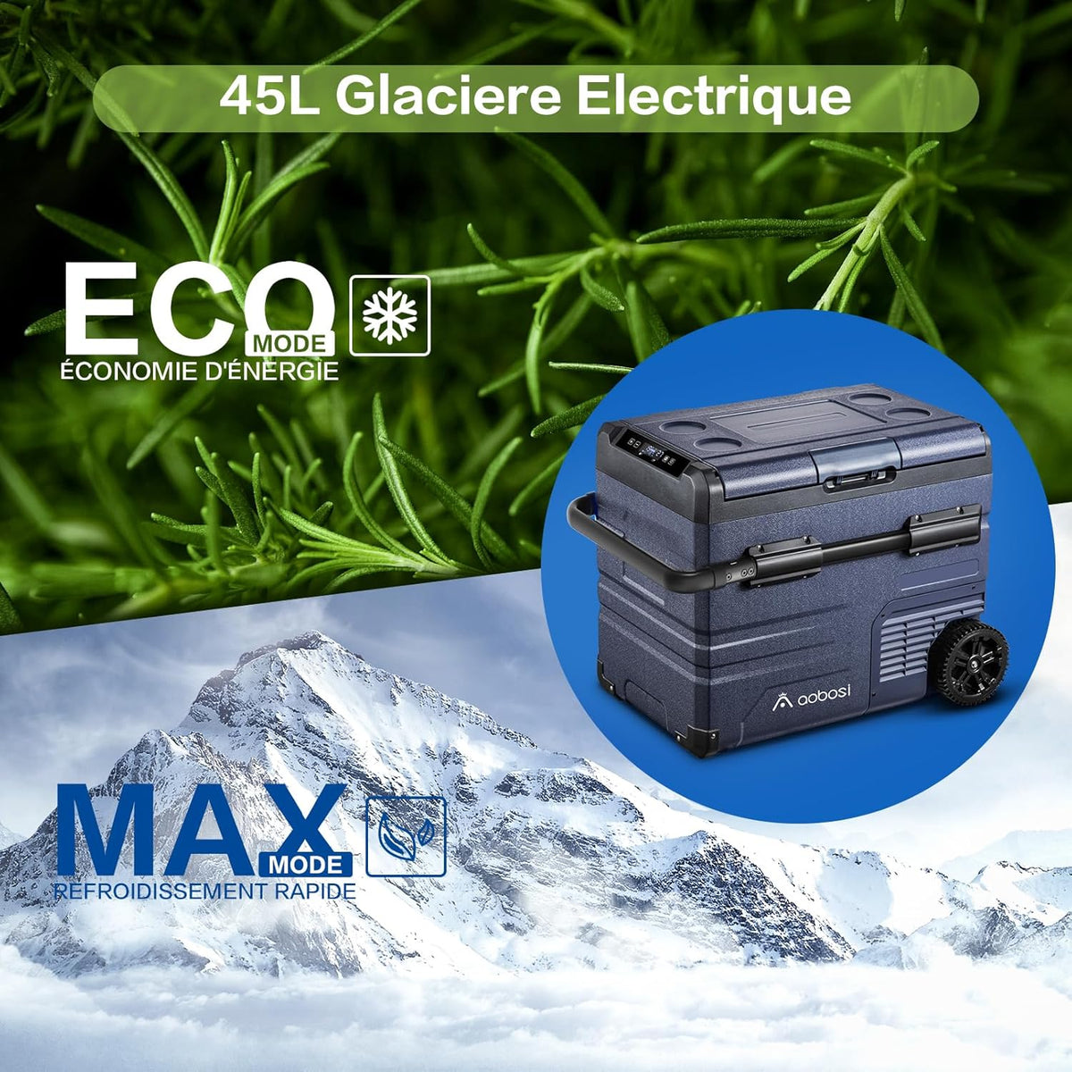 115L Dual Zone Electric Cooler, WiFi APP Compressor Cooler, 12V/24V and 100-240V Camping Fridge, -20 to 20, for Car, Truck, Boat, Camping, Caravan, Travel, Home