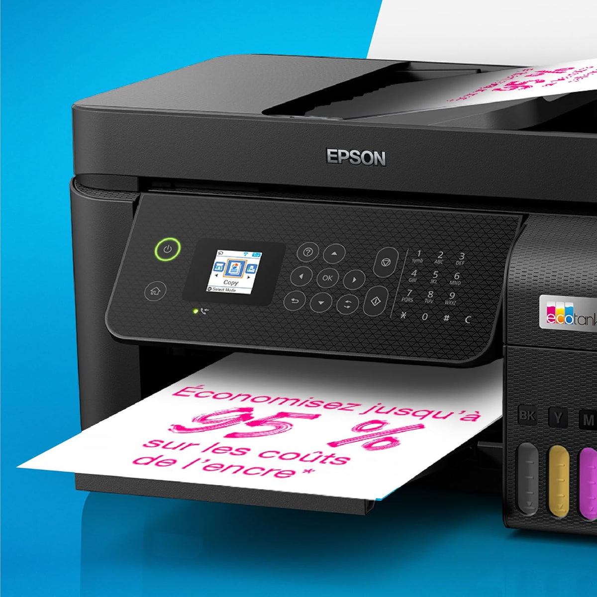A4 Wi-Fi EcoTank ET-4800 multifunction printer equipped with ink tanks, with up to 3 years' worth of ink included