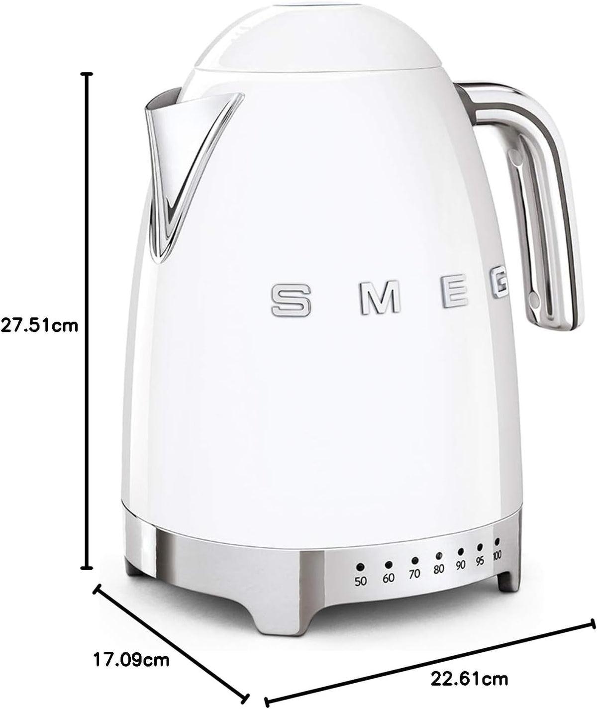 Variable Temperature Kettle KLF04BLEU 1.7 L, Multiple Temperature Settings, Washable Limescale Filter, Automatic Safety Shut-Off, Water Level Indicator, Cable Storage, 2400W, Black