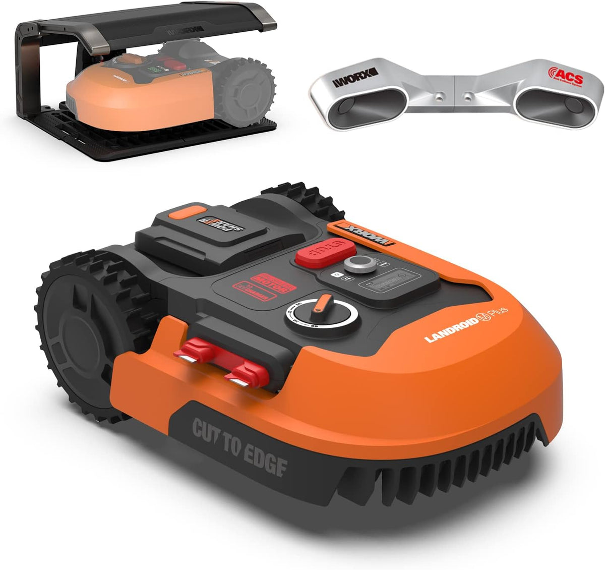 Landroid Plus WR167E Smart Connected Robotic Lawnmower, 700 m2 Max. 800 m2, Easy Installation, Configurable, 35% Slope, Rain Sensor, Cuts Close to Edges, Fast Mowing