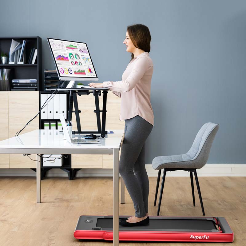 2-in-1 Folding Electric Treadmill, 2.25 HP, Under-Desk, with Dual Display and Smart App Control
