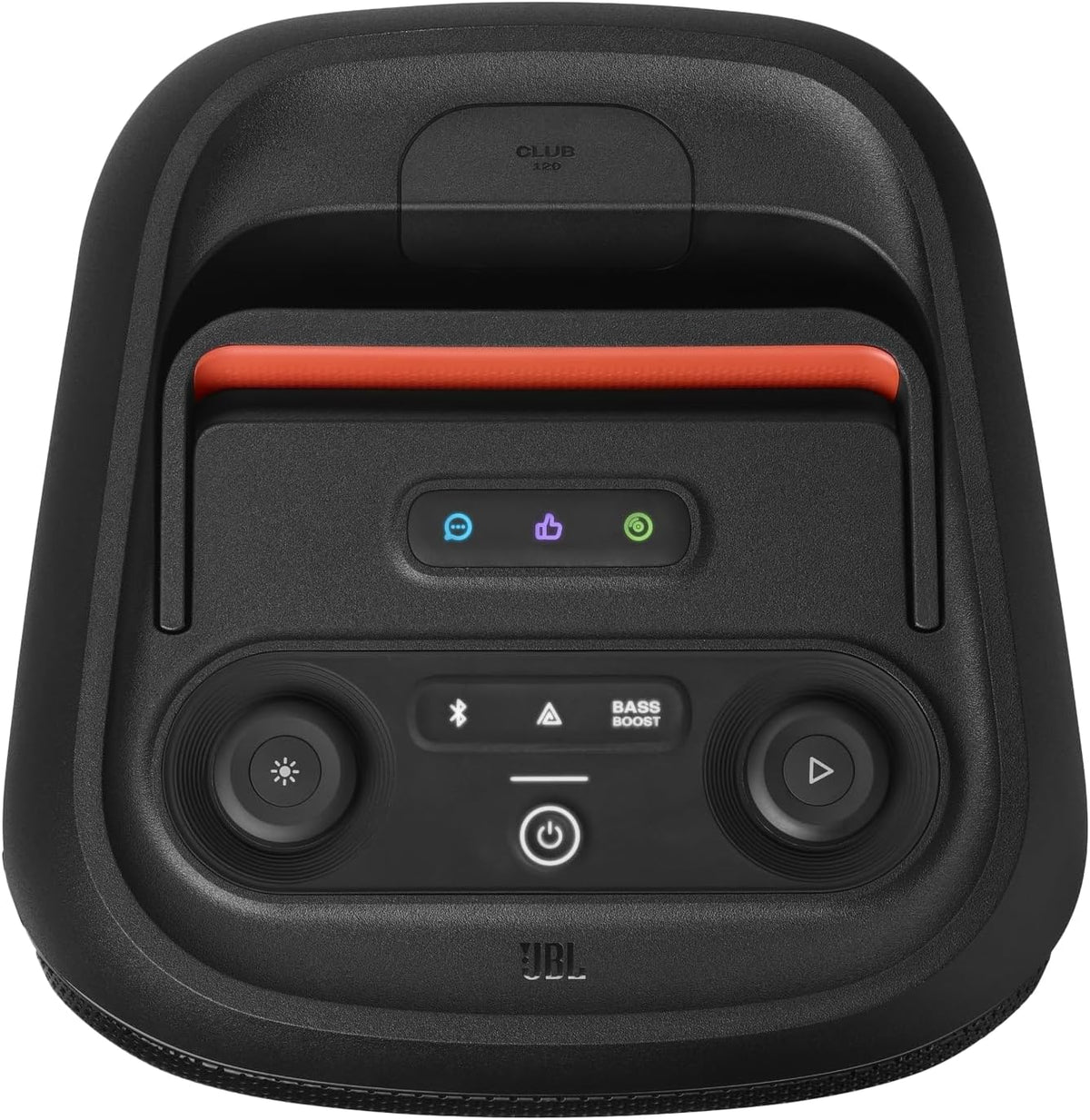 PartyBox Club 120, Portable party speaker, ergonomic folding handle, light show, 12-hour battery life, IPX4 splash-proof, black, European plug (Type C) -
