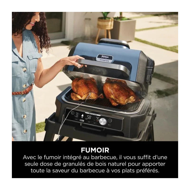 Electric barbecue with smoker and temperature probe - Woodfire Pro Connect XL - OG901EU - Woodfire pellets -