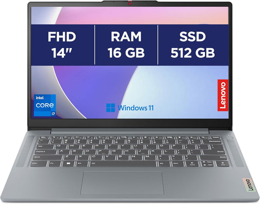 Lenovo IdeaPad Slim 3 14IRH8 - 14" FHD Laptop (Intel Core i7-13620H, 16GB RAM, 512GB SSD, Intel UHD Graphics, Windows 11 Home) French AZERTY Keyboard - Gray