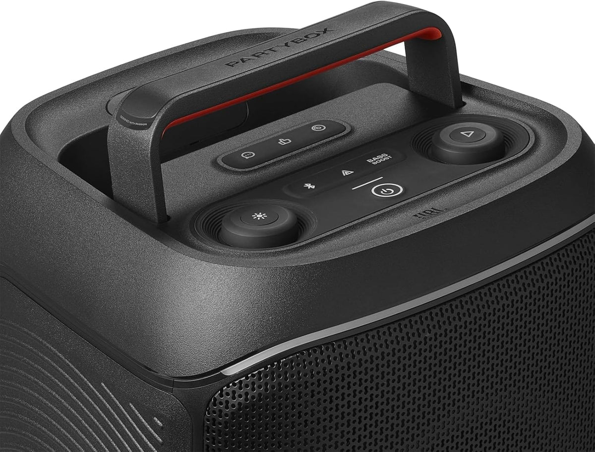 PartyBox Club 120, Portable party speaker, ergonomic folding handle, light show, 12-hour battery life, IPX4 splash-proof, black, European plug (Type C) -
