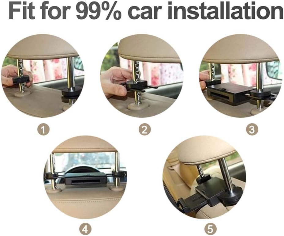 13.3-inch (1080p) HD car headrest video player, Android 9.0, with mounting bracket, IPS touchscreen, 2GB RAM + 32GB storage