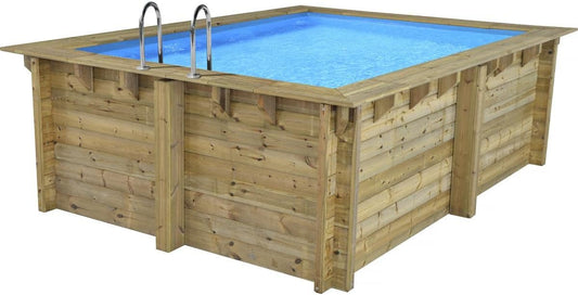 Caimans Rectangular Wooden Swimming Pool - 4.10 x 3.00 x 1.24 m