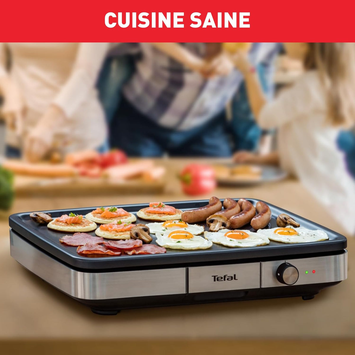 Tefal Maxi Electric Plancha XXL 10/12 Person Indoor and Outdoor Plancha Stainless Steel CB690D12