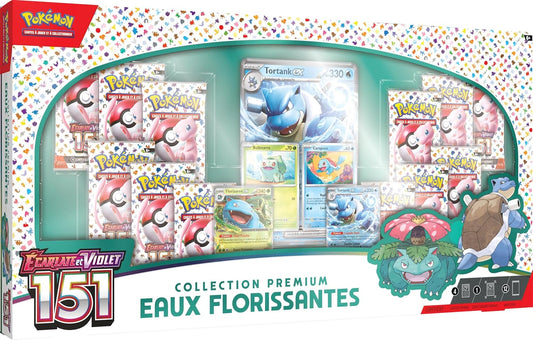 Pokemon: Premium Collection Blooming Waters of the Pokemon TCG (4 Foil Promo Cards, 1 Foil Oversized Card and 12 Booster Packs)