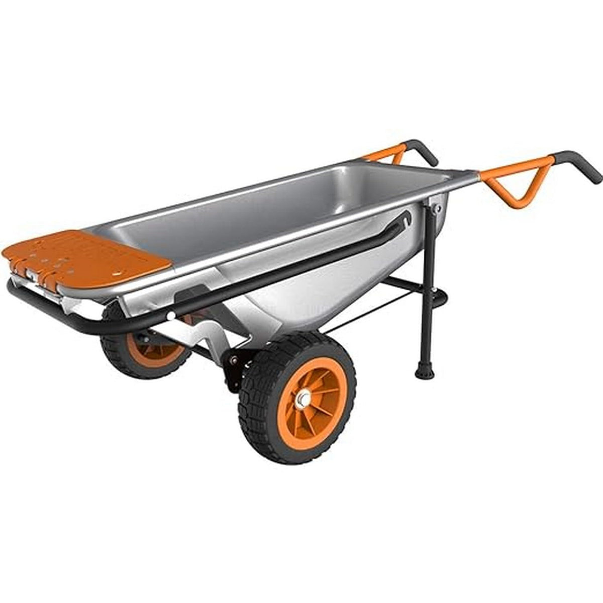 8-in-1 Wheelbarrow WG050E, Wheelbarrow, Rolling Cart, Forklift, Hand Truck, Bag Carrier, Plant Carrier, Tow Ball and Moving Equipment, Stone Carrier - Puncture-Proof Tires