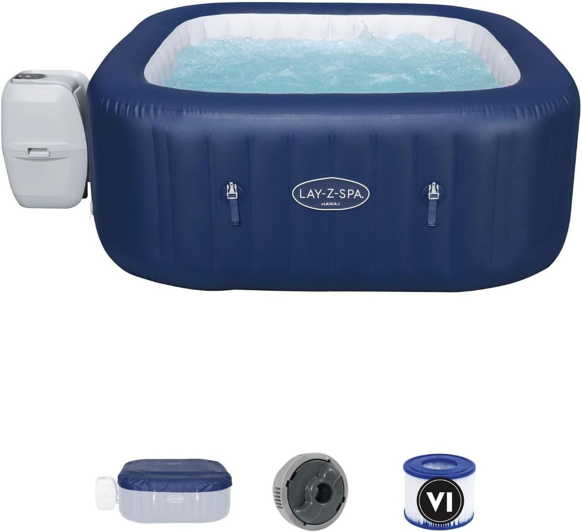 Lay-Z-Spa? Miami Airjet? 2-4 Person Round Inflatable Hot Tub