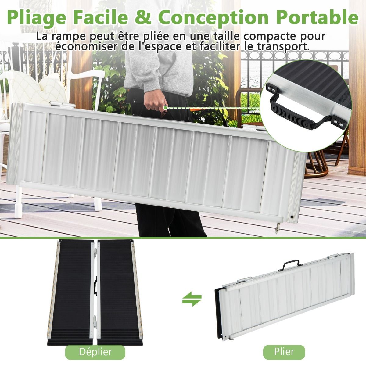 Aluminum Access Ramp with Transition Plate for House 122L -