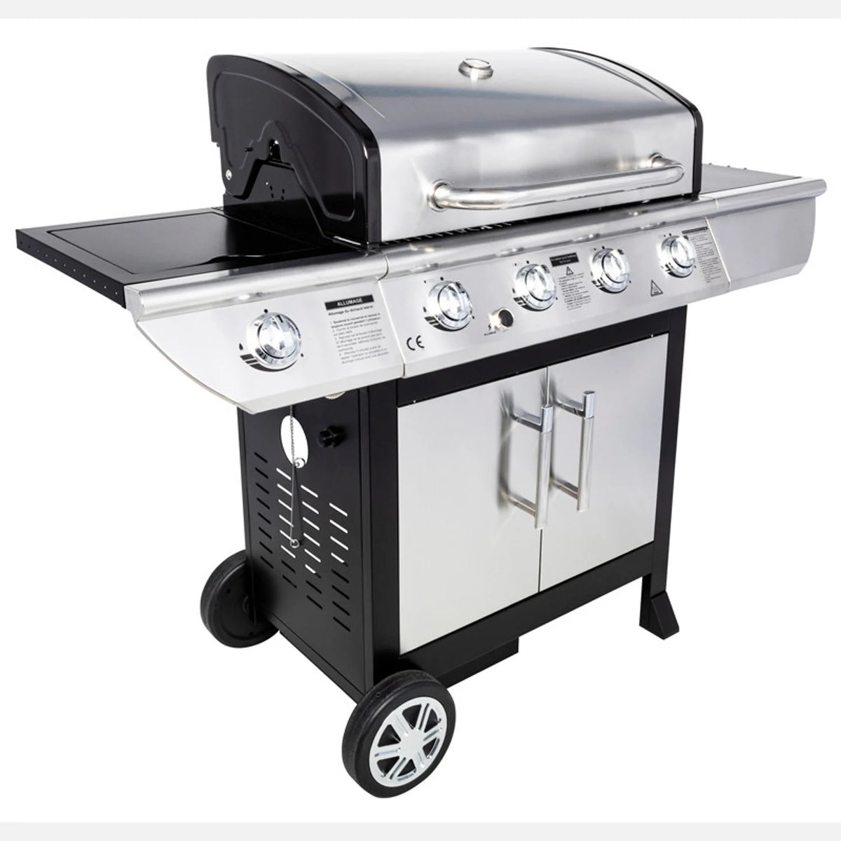 BRISBANE gas barbecue - 4 burners 14kW + Somagic side burner -
