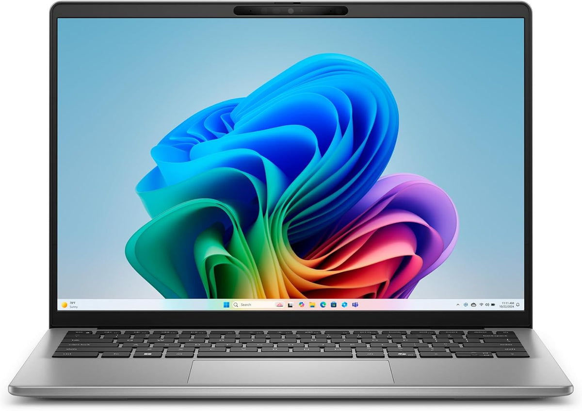 Dell Inspiron 14 (5441) Copilot+ Laptop, 14" FHD+ 60Hz Display, Snapdragon X Plus Processor, 16GB RAM, 512GB SSD, Qualcomm Adreno Processor, Windows 11 Home, Backlit AZERTY Keyboard - Titanium Gray