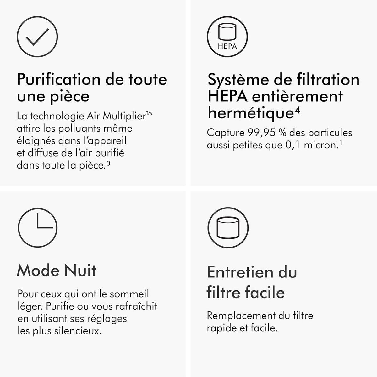 Dyson Pure Cool TP00   Bladeless Tower Fan Purifier, 10 Speeds, 434L/s, 360Spend HEPA Filter, Captures 99.95% of Particles, White/Silver