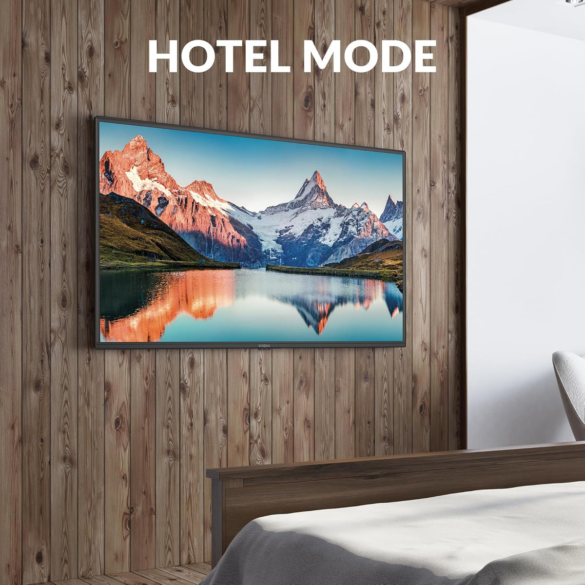 STRONG - 40 Inch (100 cm) Full HD Television SRT40FF2003C - Exceptional Picture Quality - Integrated Triple Tuner - 3 HDMI Ports (1 ARC) + 2 USB Ports + AV + Antenna/Satellite Input - Black