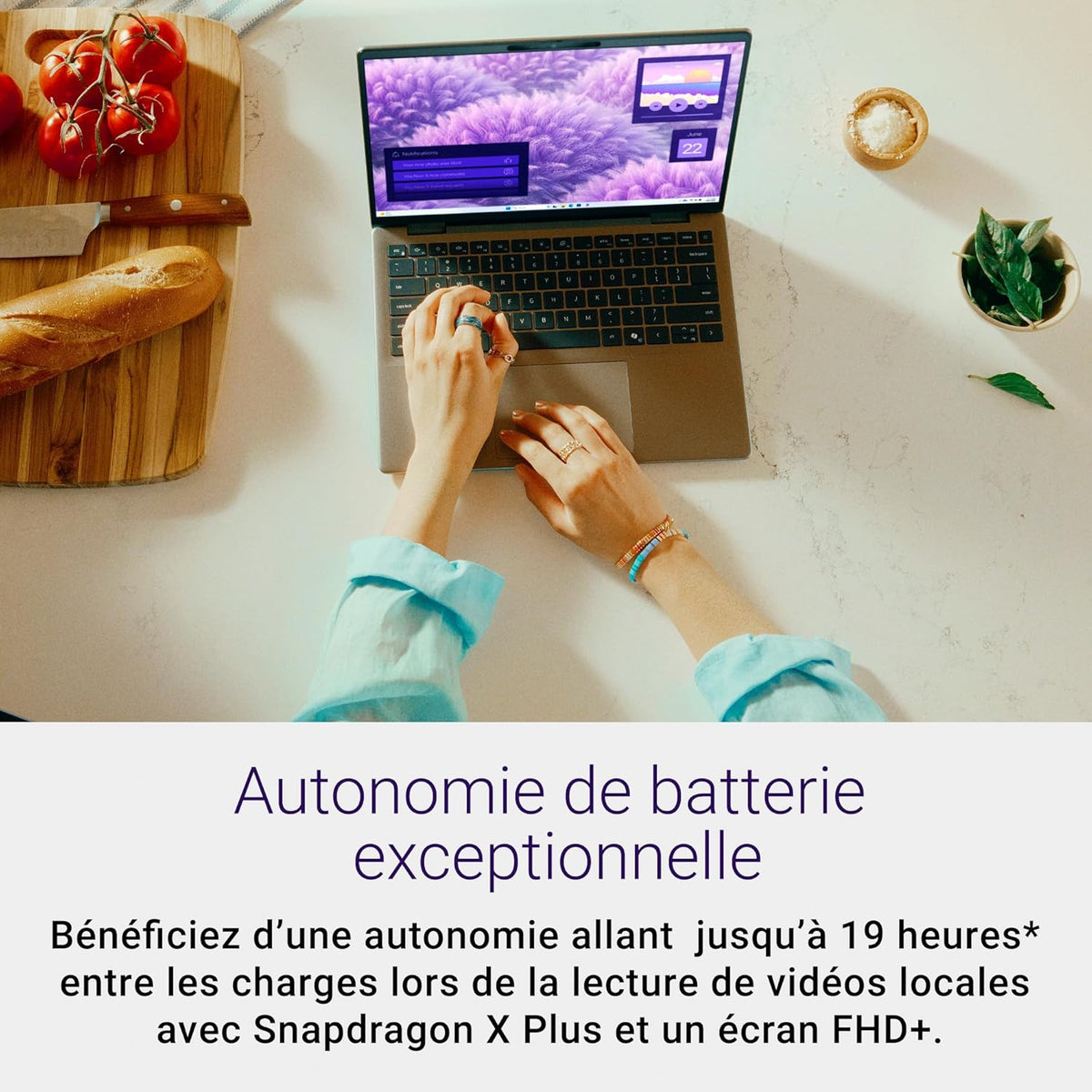 Dell Inspiron 14 (5441) Copilot+ Laptop, 14" FHD+ 60Hz Display, Snapdragon X Plus Processor, 16GB RAM, 512GB SSD, Qualcomm Adreno Processor, Windows 11 Home, Backlit AZERTY Keyboard - Titanium Gray
