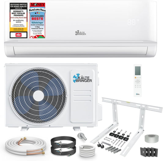 Kaltebringer Split Air Conditioner - 12000 BTU - 3.5 kW - With WiFi and App Heating Function - Very Quiet & Energy Efficient with Wall Mount - German Quality Brand