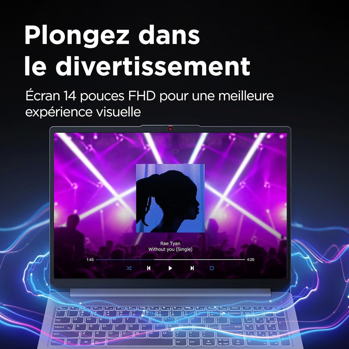 Lenovo IdeaPad Slim 3 14IRH8 - 14" FHD Laptop (Intel Core i7-13620H, 16GB RAM, 512GB SSD, Intel UHD Graphics, Windows 11 Home) French AZERTY Keyboard - Gray