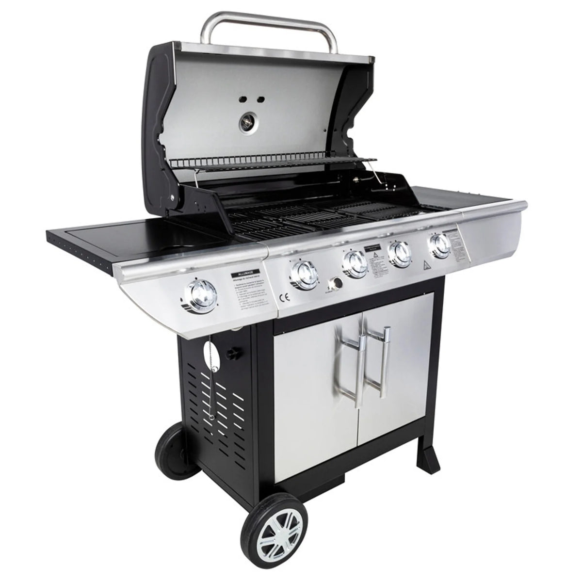 BRISBANE gas barbecue - 4 burners 14kW + Somagic side burner -