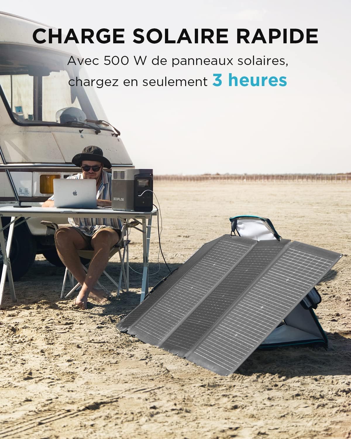 EcoFlow DELTA 2 Portable Power Station with scalable capacity of 1-3 kWh, LFP battery, fast charging, solar generator for home backup power, balconies, camping and motorhomes
