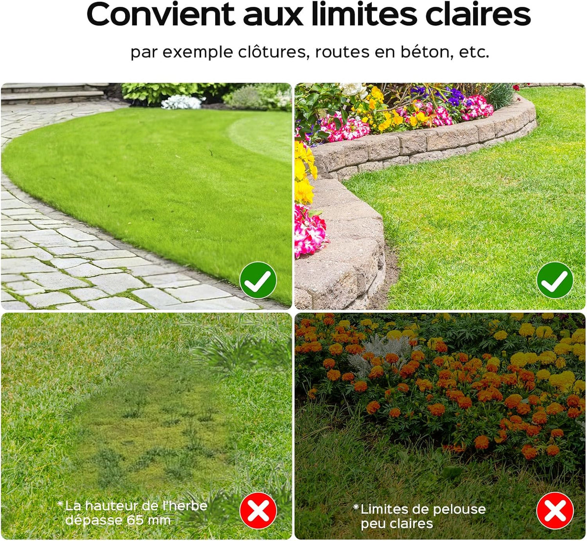YARDCARE V100 Cordless Robotic Lawnmower with Peripheral, Vision Navigation, Obstacle Avoidance (150 Types), Robotic Lawnmower with 4 Ah Battery, Spare Blade