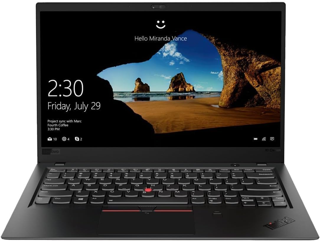 Lenovo ThinkPad X1 Carbon 5th Edition Business Laptop 14" FHD Intel Core i5-6200U 8GB RAM 256GB SSD Windows 11 Pro (Renewed)