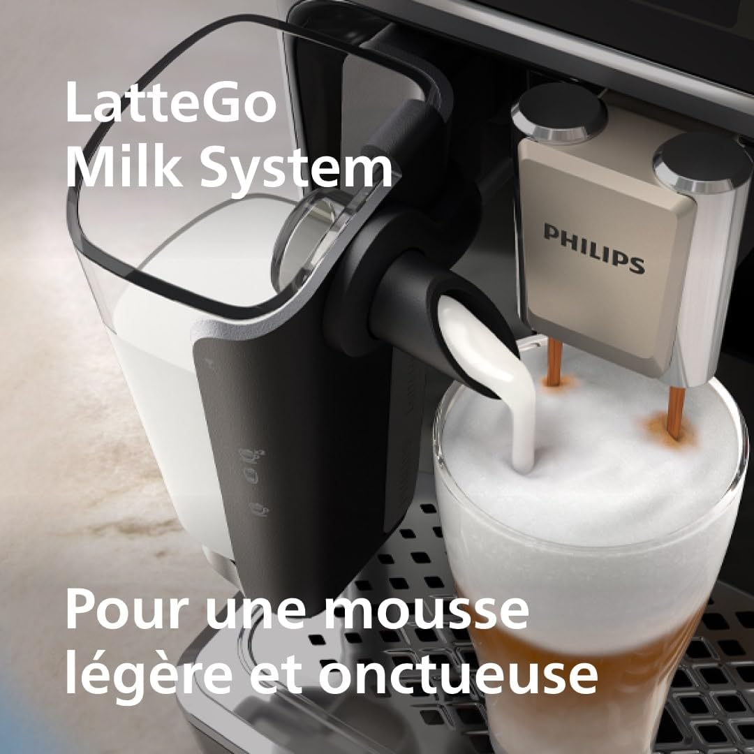 5400 Series Espresso Machine - Bean-to-Cup Coffee - LatteGo Milk Frother, 12 Coffee Specialties, Intuitive Display, 4 User Profiles, Black (EP5441/50)