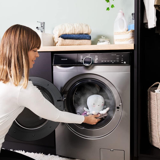 Cecotec Bolero DressCode 121000 Steel 12kg Front Loading Washing Machine. 1400 rpm max adjustable, 2000 W, WoolMark certified, Inverter Plus motor, 14 programs, Spa Care, delayed start.